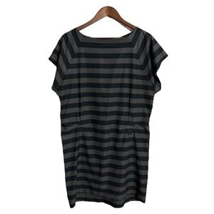 Helly Hansen dress women's medium striped adjustable cinch waist pockets stretch